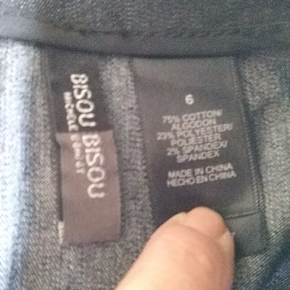 Bisou Bisou Pleated Denim Jean Skirt 6 Dark Wash Blue - Picture 5 of 14